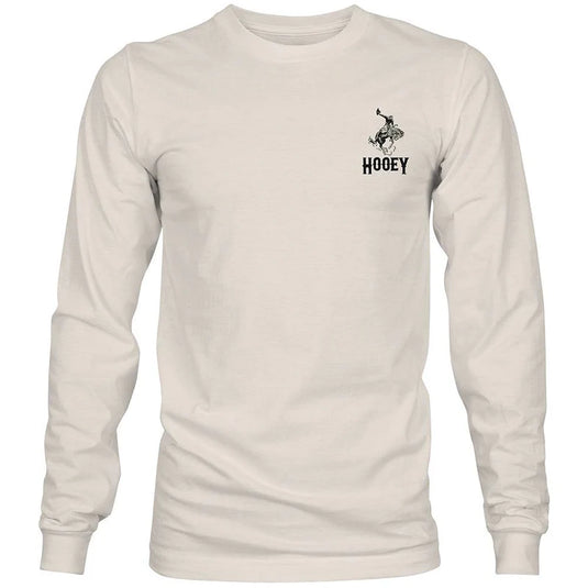 HT1558CR - HOOEY MEN'S  "CHEYENNE" CREAM LONG SLEEVE T-SHIRT