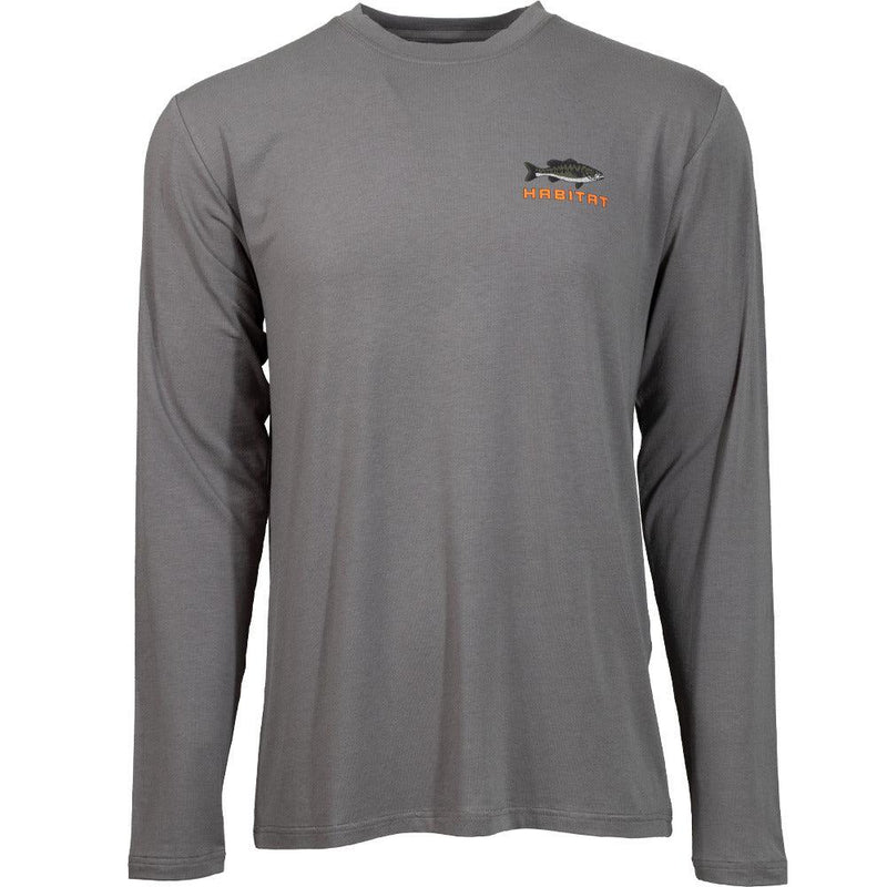 Load image into Gallery viewer, HT1621GY - Hooey "Bass" Grey Long Sleeve Tee
