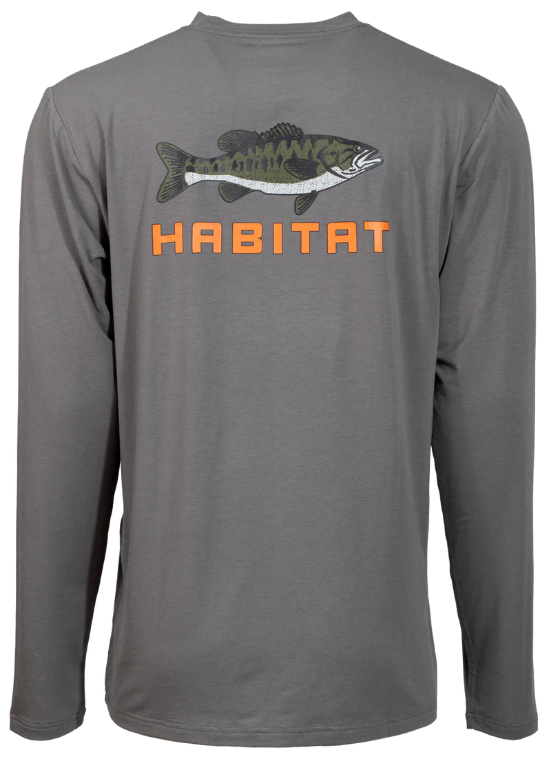Load image into Gallery viewer, HT1621GY - Hooey "Bass" Grey Long Sleeve Tee
