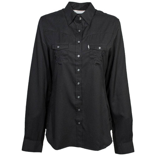 HT1664BK - Hooey Ladies "Sol Competition" Black Long Sleeve