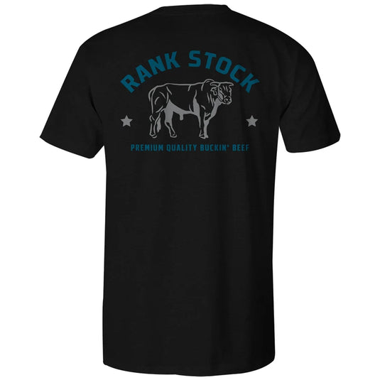HT1684BK - Hooey "Charbray" Black w/Grey/Blue Rank Stock Logo T-shirt