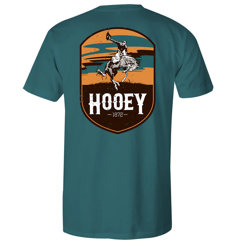 Load image into Gallery viewer, HT1688TL - Hooey  "Cheyenne" Teal Pocket T-shirt
