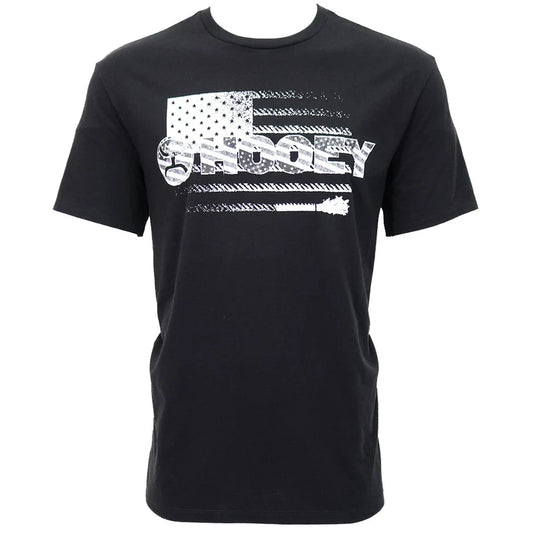HT1748BK - Hooey "Ol' Glory" Black w/Black & White Flag Logo T-Shirt