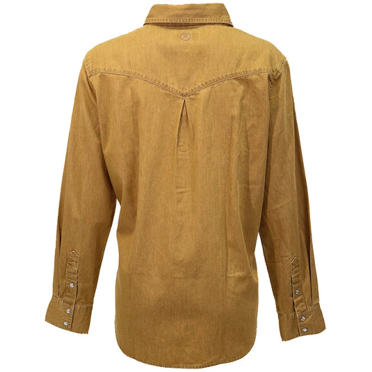 HT1878TN - Hooey Ladies "Del Denim" Chambray Long Sleeve Shirt Tan