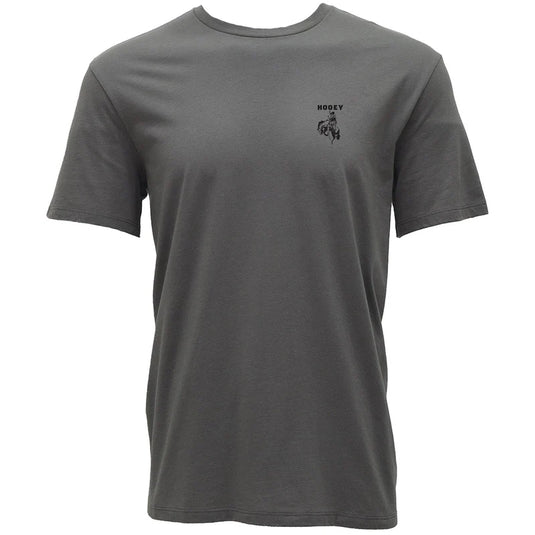 HT1886DKGY - Hooey "Lucky Rider" Grey w/Black & White Logo T-shirt