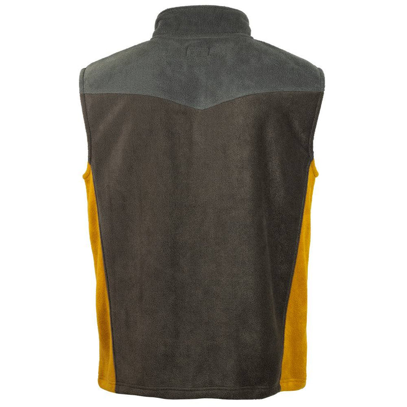 Load image into Gallery viewer, HV092BR - Hooey Fleece Vest - Brown w/Mustard Accents
