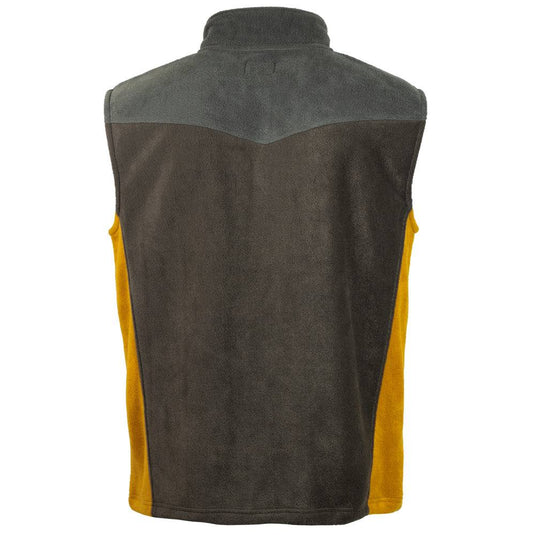 HV092BR - Hooey Fleece Vest - Brown w/Mustard Accents