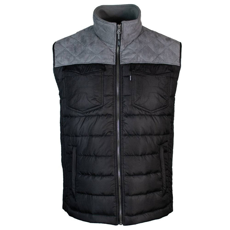 Load image into Gallery viewer, HV097BKCH - &quot;Hooey Packable Vest&quot; Black/Charcoal
