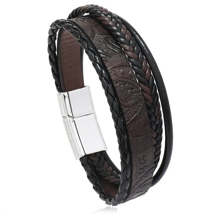 NIHBC2 - Men's MultiLayer Bangle Bracelet