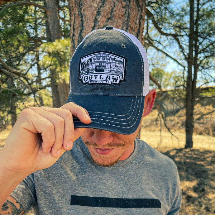 OUT5021 - Charcoal/White Outlaw Tobacco Co. Cap