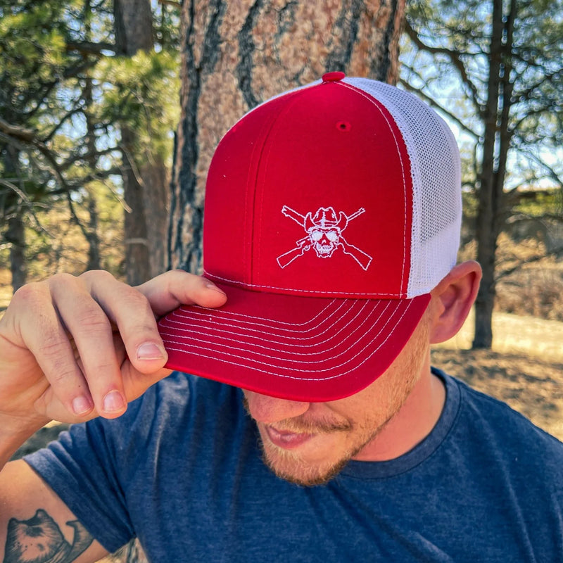Load image into Gallery viewer, OUT5002 - Red/White Embroidered Cap
