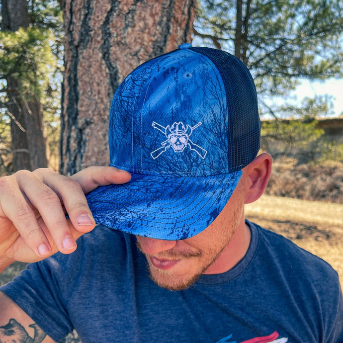 OUT5000 - Realtree Fishing Lt Blue/Navy Embroidered Cap
