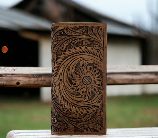 IWR-1 - Ranger Belt Co. Floral Tooled Rodeo Wallet