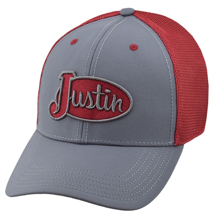 JCBC725 - Justin Grey/Red Ball Cap