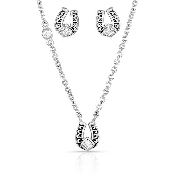 JS4158 - Montana Silversmiths Keep A Little Luck Jewelry Set