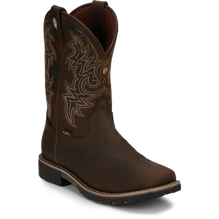 Load image into Gallery viewer, GR9050 - Justin Men&#39;s George Strait Fireman 11&quot; Waterproof Boot
