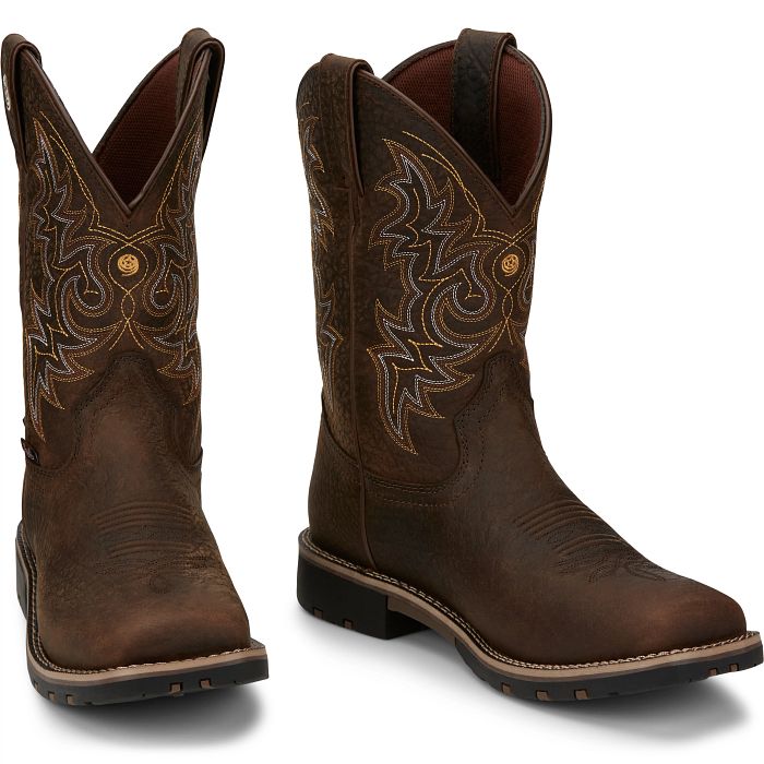 Load image into Gallery viewer, GR9050 - Justin Men&#39;s George Strait Fireman 11&quot; Waterproof Boot
