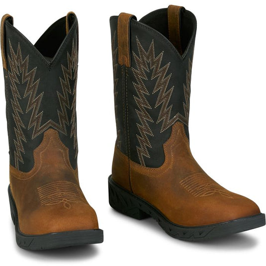 PD4073 - Justin Men's 11" Taskmaker Waterproof Steel Toe Work Boot