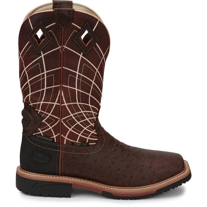 Load image into Gallery viewer, SE4835 - Justin Men&#39;s DERRICKMAN 12&quot; Waterproof Composite Toe Boot
