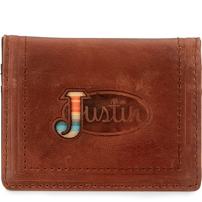 2122825W7 -  Justin FP Card Wallet W/Serape Logo