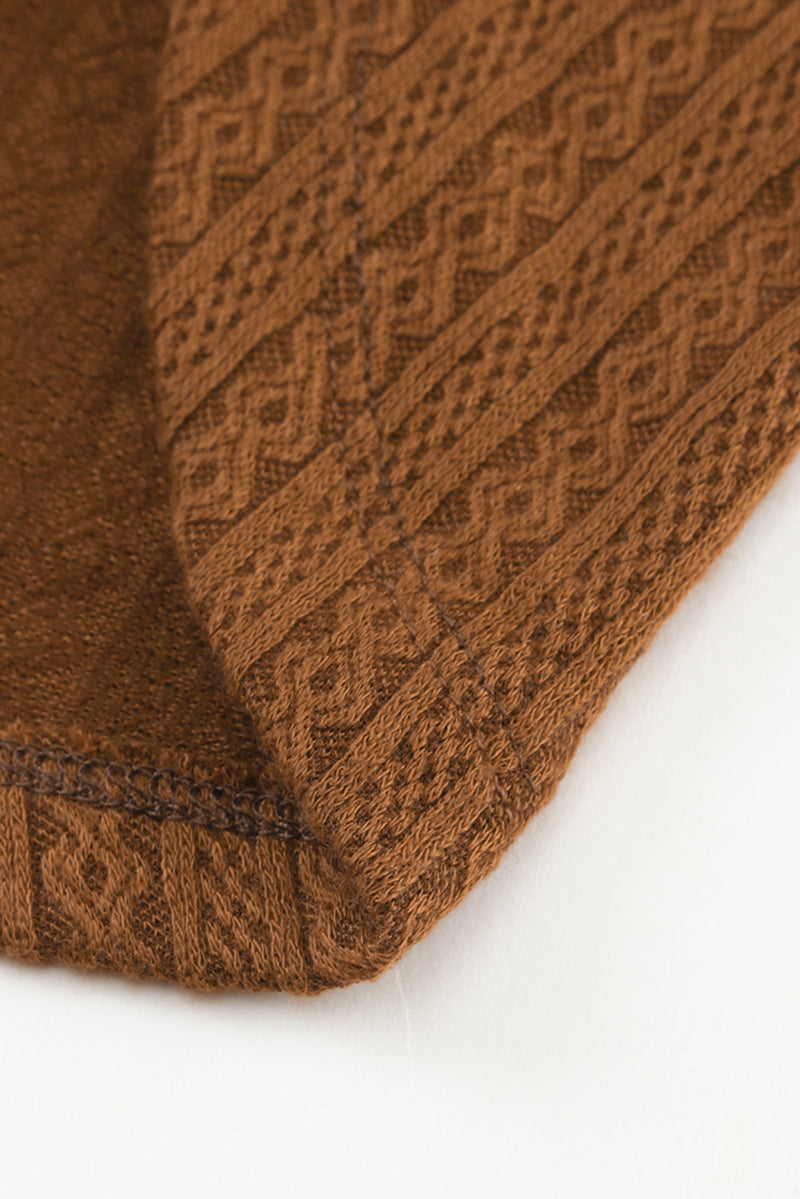Load image into Gallery viewer, DLLS25 - Faux Knit Jacquard Puffy Long Sleeve Top
