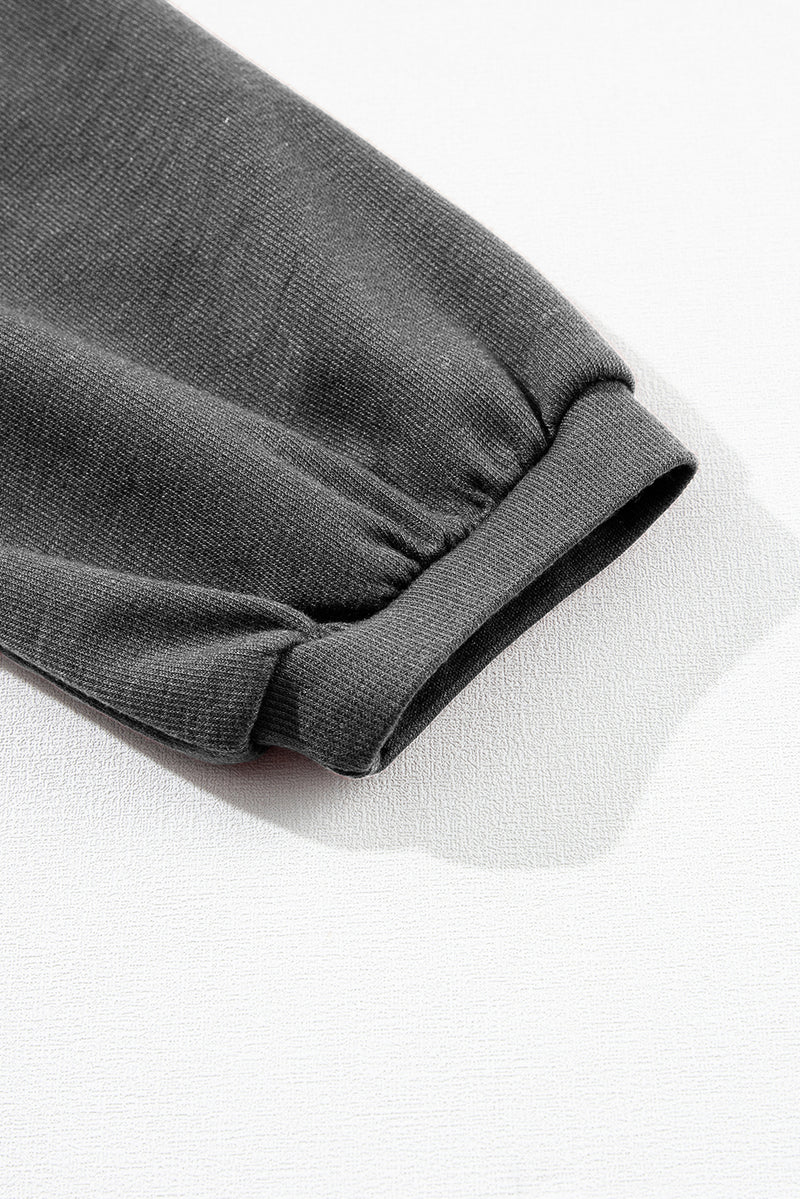 Load image into Gallery viewer, DLLS29 - Medium Grey Solid Color 3/4 Sleeve Round Neck Blouse
