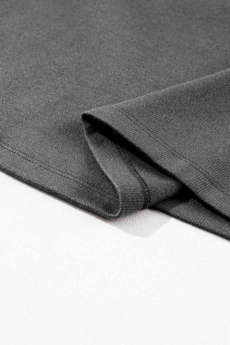 Load image into Gallery viewer, DLLS29 - Medium Grey Solid Color 3/4 Sleeve Round Neck Blouse
