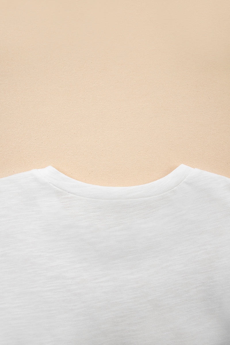 Load image into Gallery viewer, DLLS78 - White Layered Ruffle Short Sleeve Round Neck Top
