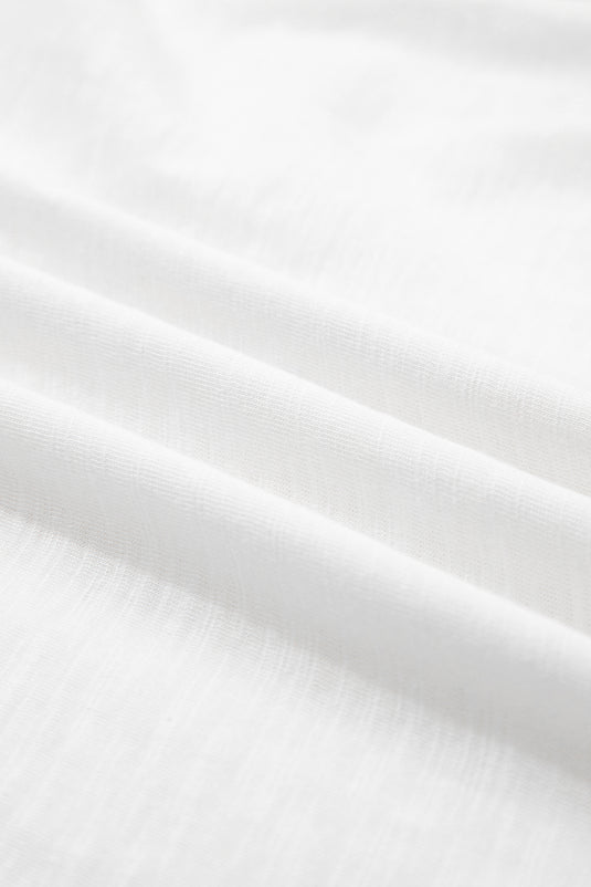 DLLS78 - White Layered Ruffle Short Sleeve Round Neck Top