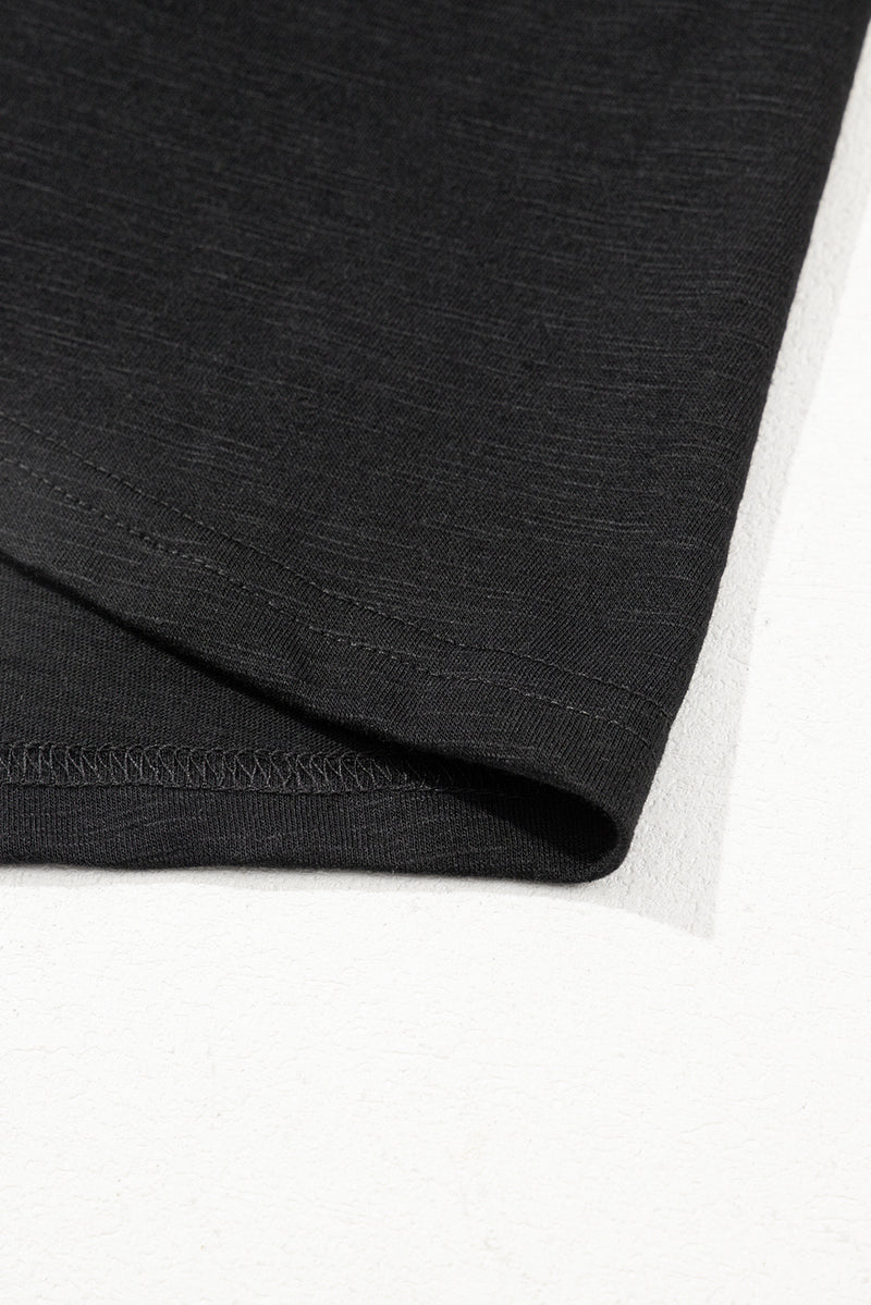 Load image into Gallery viewer, DLLS79 - Black Layered Ruffle Short Sleeve Round Neck Top
