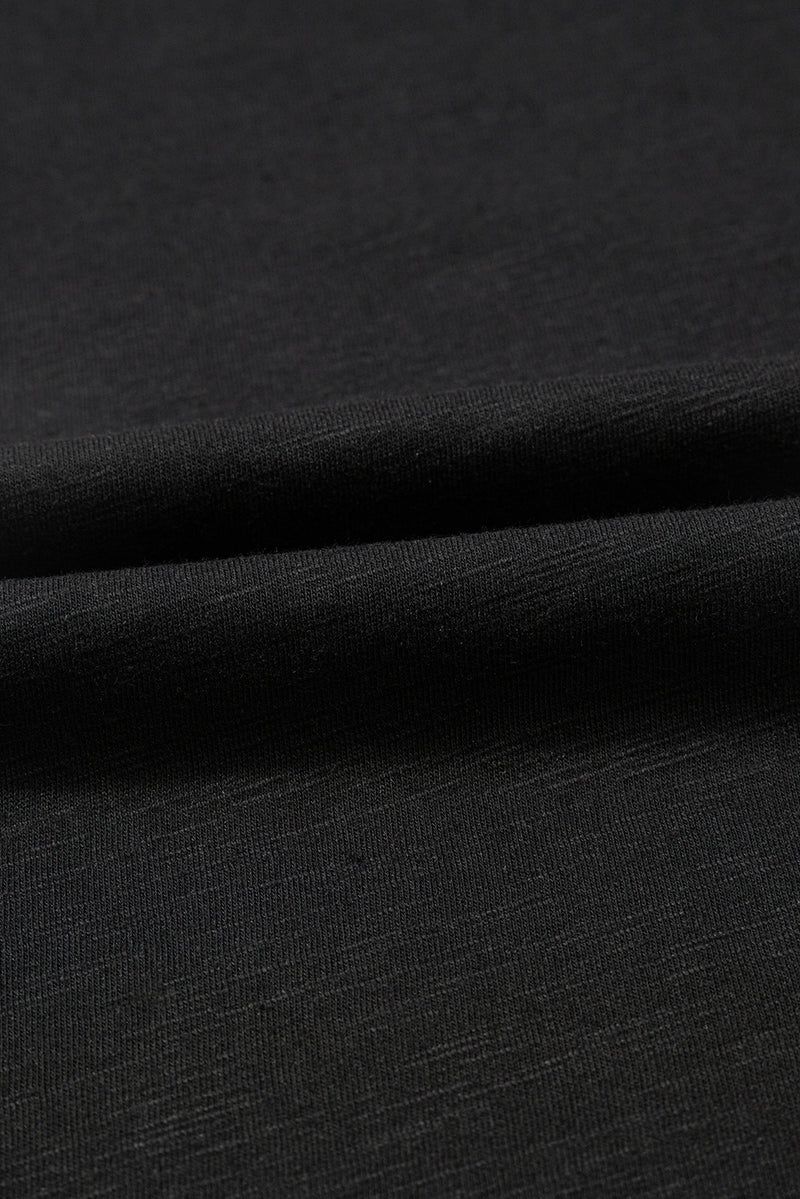 Load image into Gallery viewer, DLLS79 - Black Layered Ruffle Short Sleeve Round Neck Top
