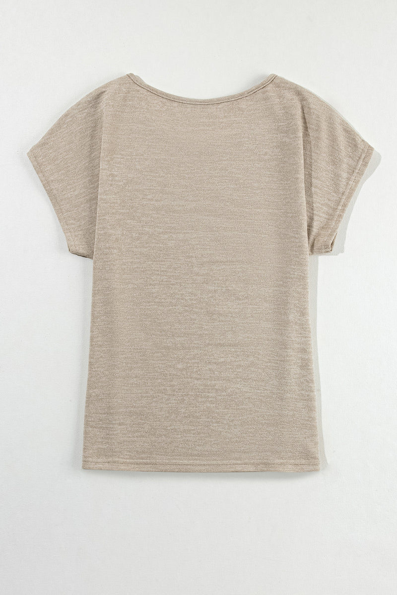 Load image into Gallery viewer, DLLS50 -Smoke Gray RODEO Cowboy Graphic Buttoned Batwing Sleeve T Shirt
