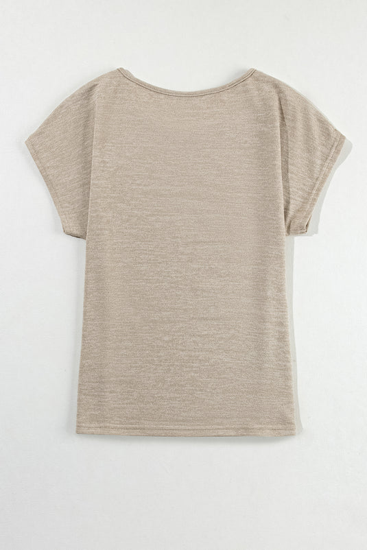 DLLS50 -Smoke Gray RODEO Cowboy Graphic Buttoned Batwing Sleeve T Shirt