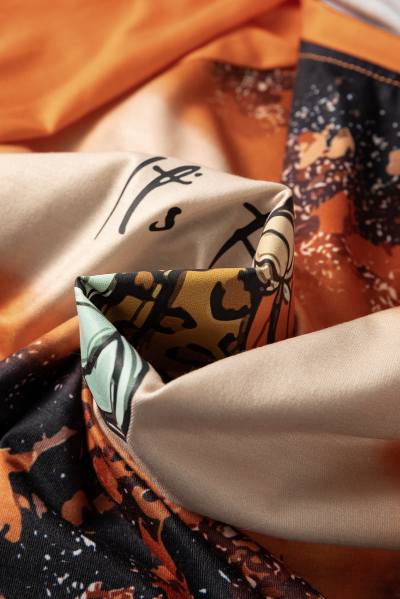 Load image into Gallery viewer, DLLS52 - Gold Flame It&#39;s Fall Y&#39;all Halloween Pumpkin Graphic Bleached Top
