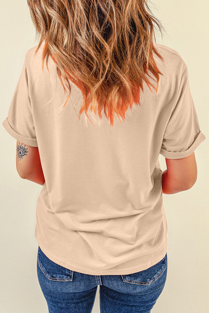 Load image into Gallery viewer, DLLS70 - Khaki Gallant Horses Printed Casual T Shirt
