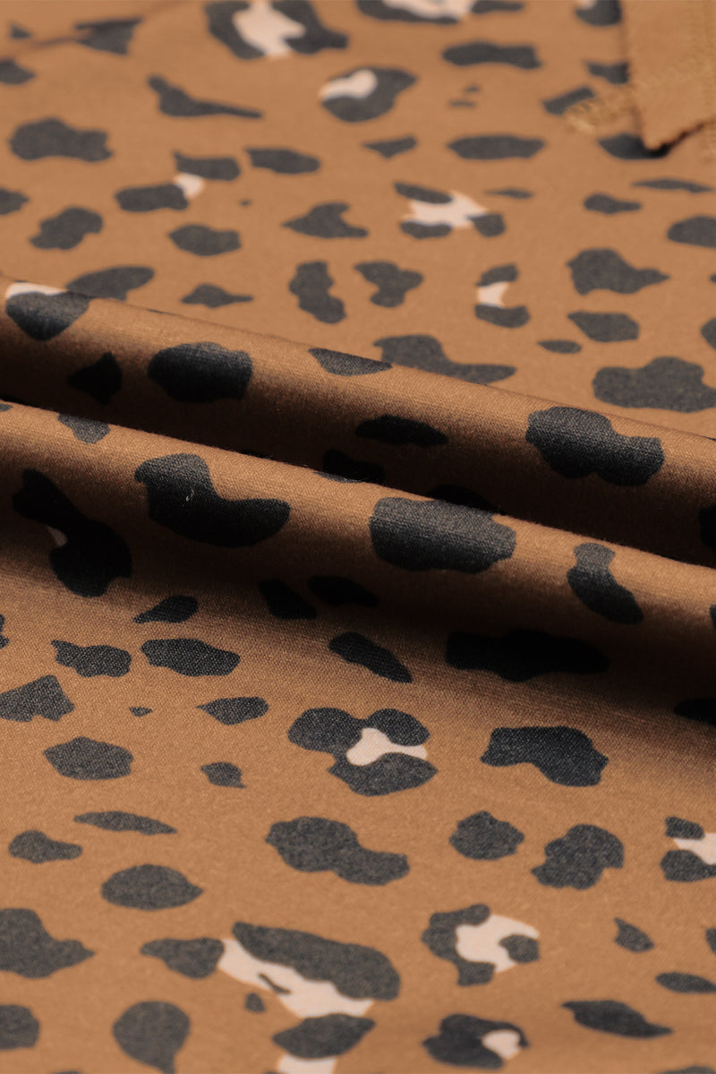 Load image into Gallery viewer, DLLS96 - Leopard Long Sleeve Drawstring Cropped Hoodie
