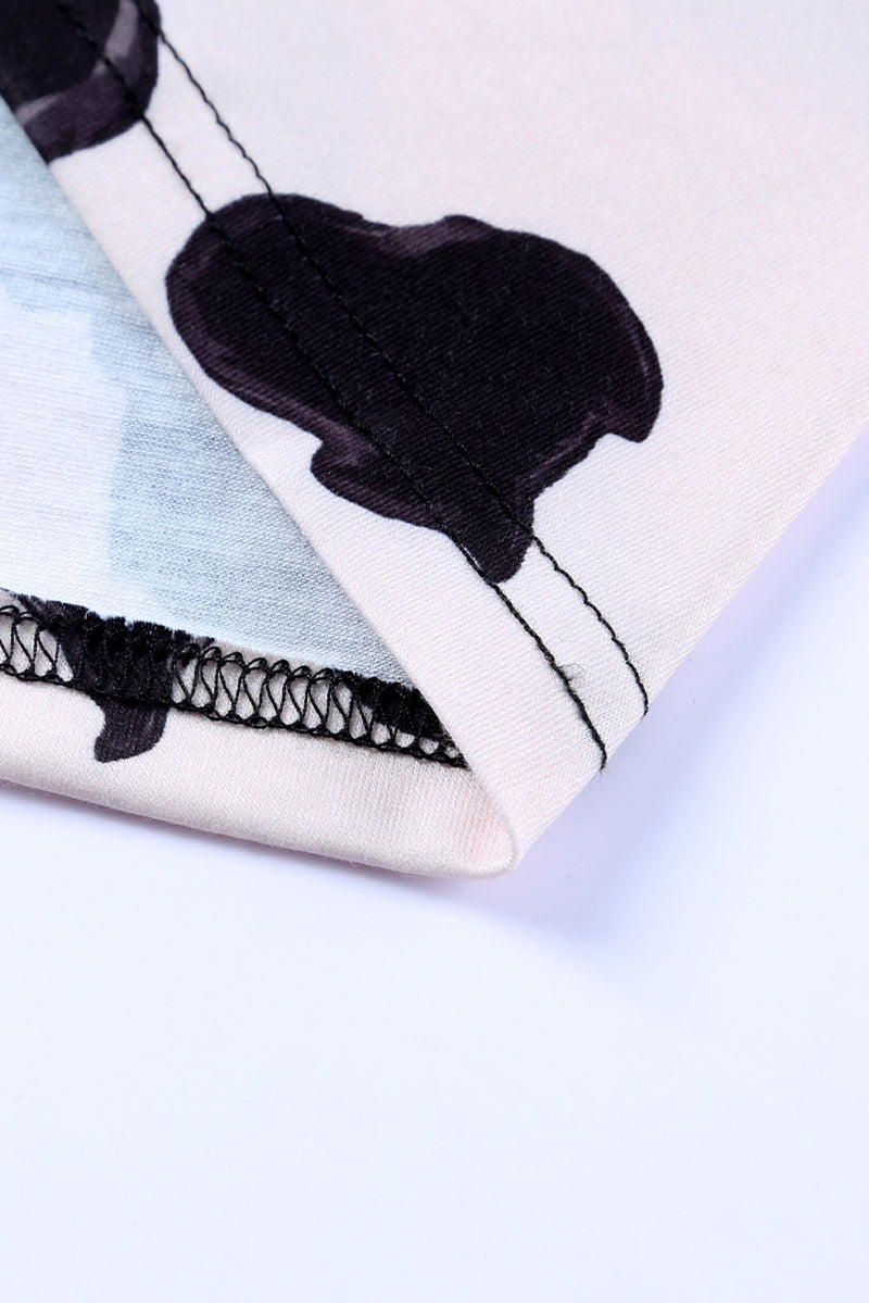 Load image into Gallery viewer, DLLS63 - Black Western Pattern Cow Patchwork Open Front Cardigan
