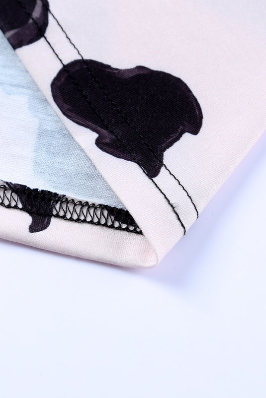 DLLS63 - Black Western Pattern Cow Patchwork Open Front Cardigan