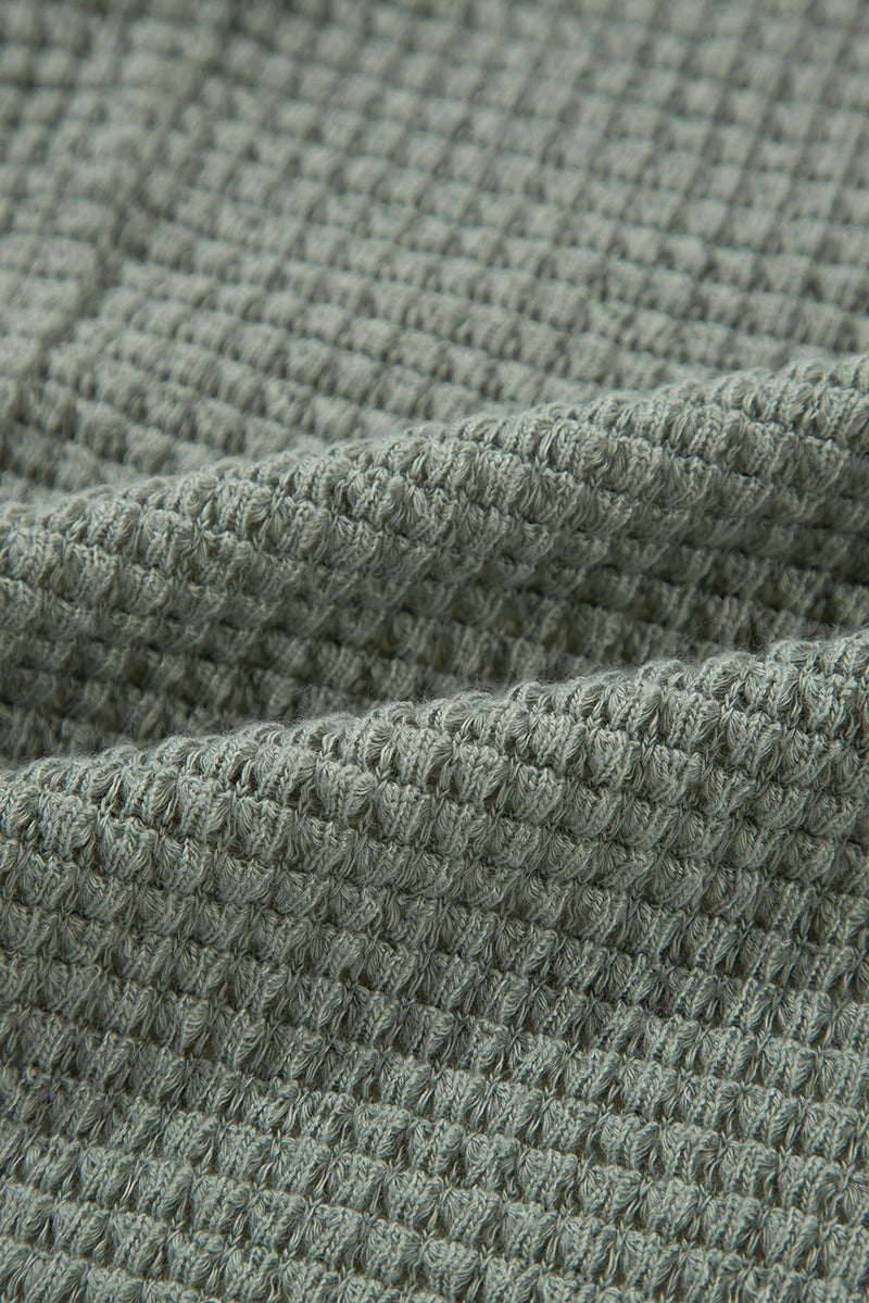 Load image into Gallery viewer, DLLS39 -Laurel Green Waffle Knit Open Front Cardigan
