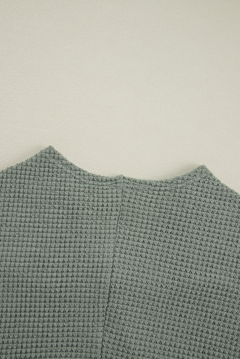 Load image into Gallery viewer, DLLS39 -Laurel Green Waffle Knit Open Front Cardigan
