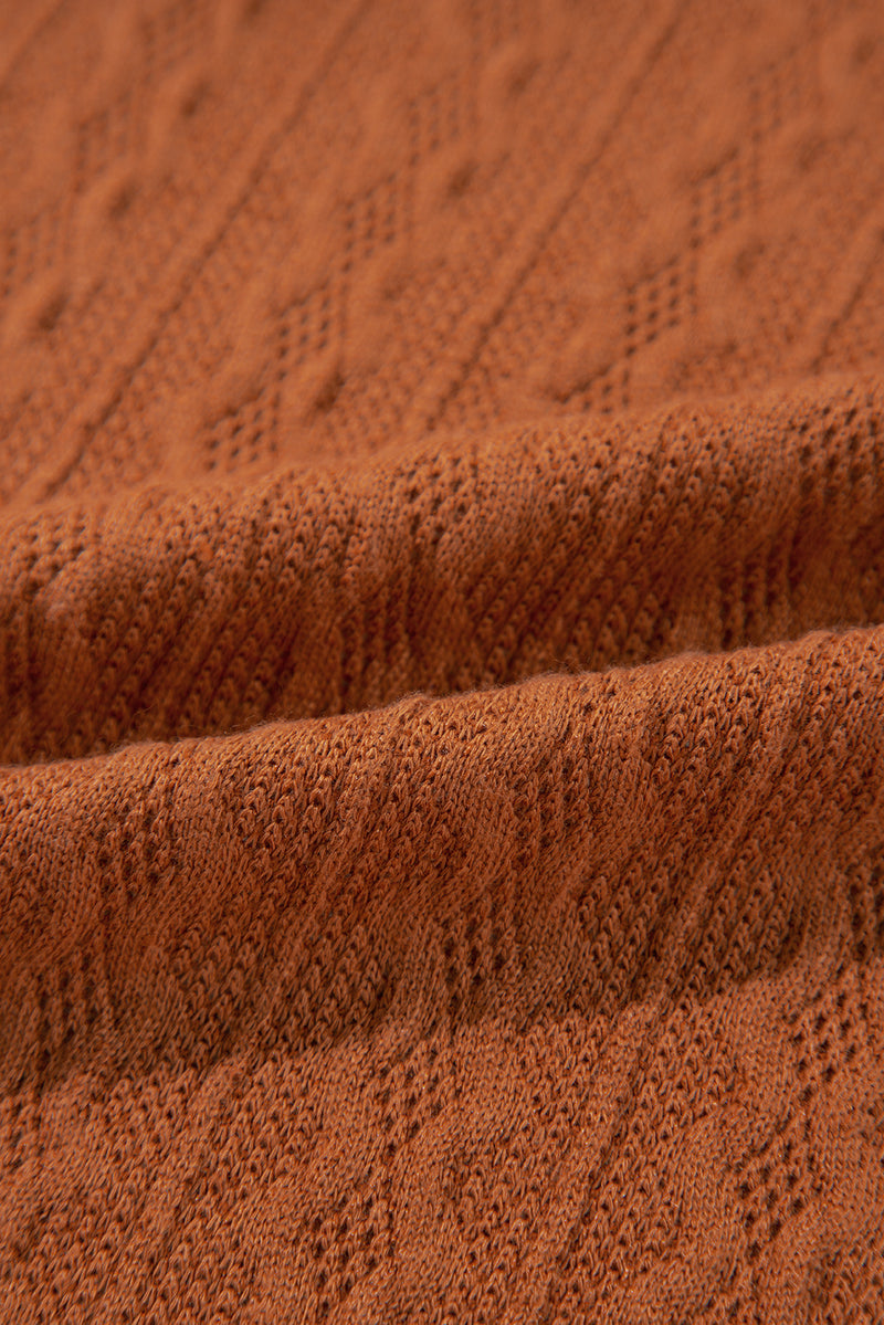Load image into Gallery viewer, DLLS42 -Chestnut Textured Knit Side Pockets Open Front Cardigan
