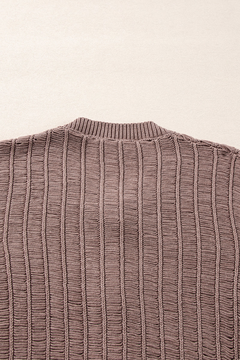 Load image into Gallery viewer, DLLS43 -Goat Cut Out Textured Knit Buttoned Cardigan
