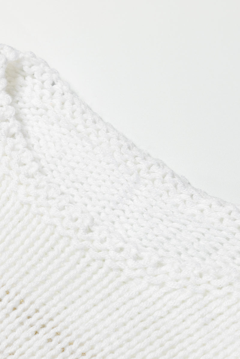 Load image into Gallery viewer, DLLS38 -White Striped Knit Puff Sleeve Casual Sweater
