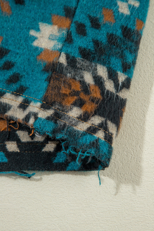 DLLS89 - Blue Aztec Printed Denim Jacket