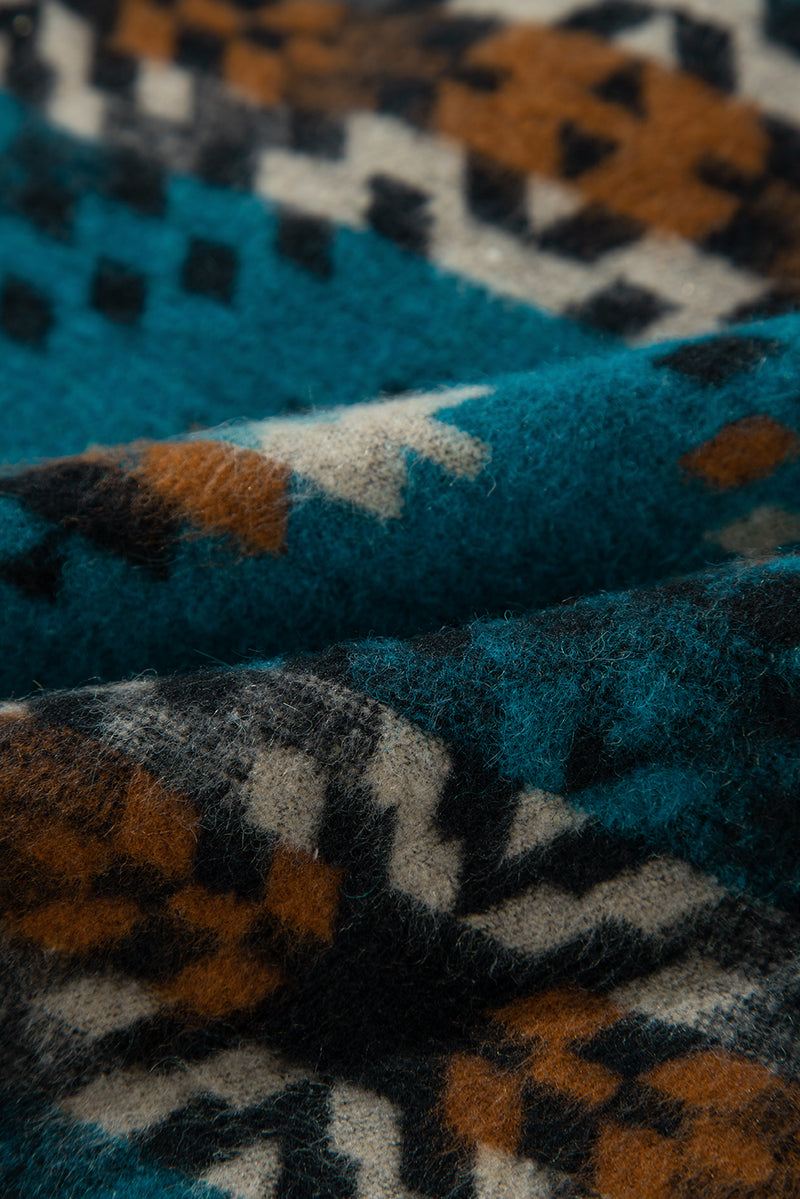 Load image into Gallery viewer, DLLS89 - Blue Aztec Printed Denim Jacket
