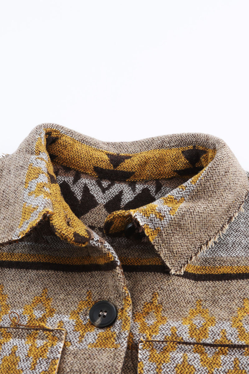 Load image into Gallery viewer, DLLS88 - Brown Western Aztec Print Jacket

