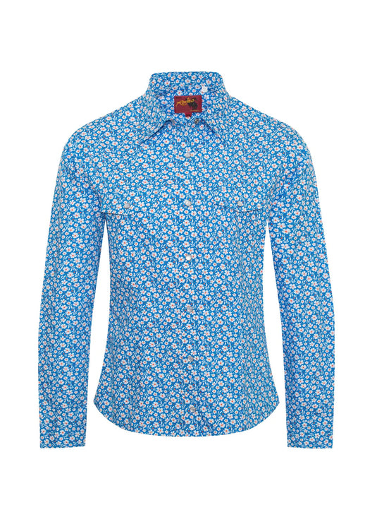 LS100-126 - Rodeo Clothing Women's Floral Long Sleeve Western Shirt