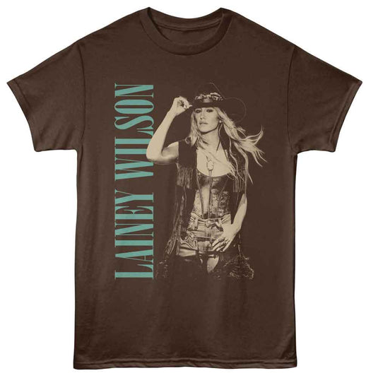 LWN524 - LAINEY WILSON MONOTONE COWBOY HAT-DARK CHOCOLATE ADULT S/S TSHIRT