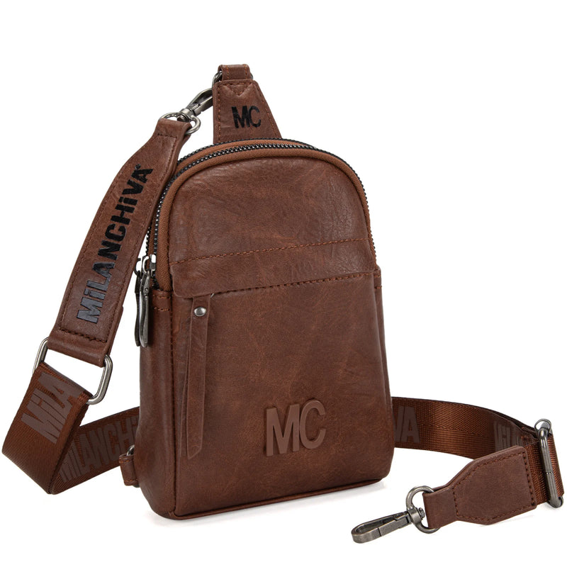 Load image into Gallery viewer, MC-2833BR - Milan Chiva Sling Bag/Crossbody/Chest Bag - Brown
