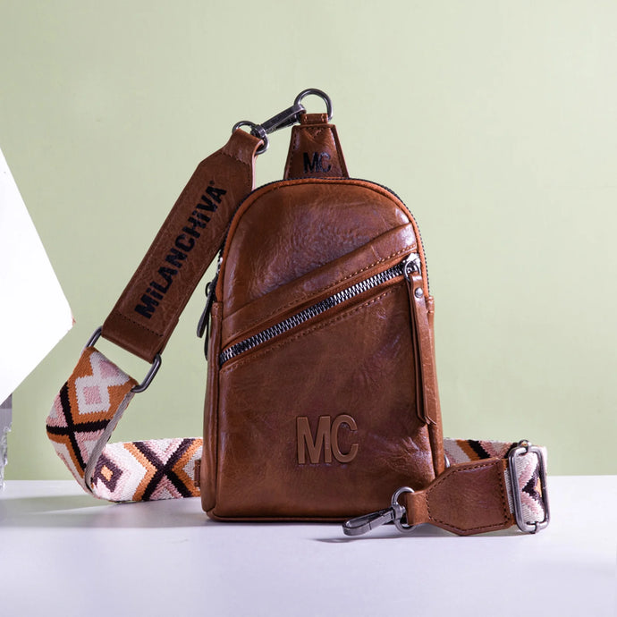 MC-3352BR - Milan Chiva Sling Bag/Crossbody/Chest Bag - Brown